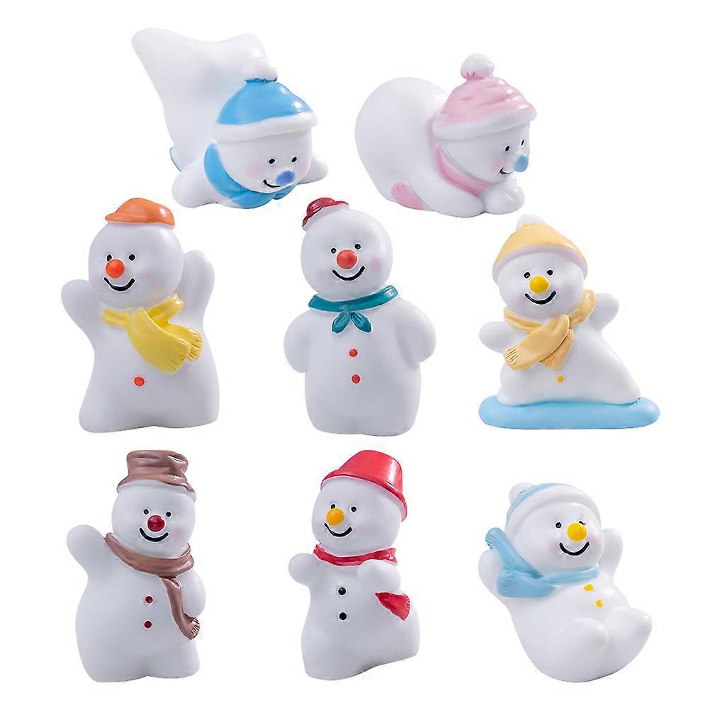 Xmas Themed Ornament Resin Snowman for Decor 40Pcs Pack