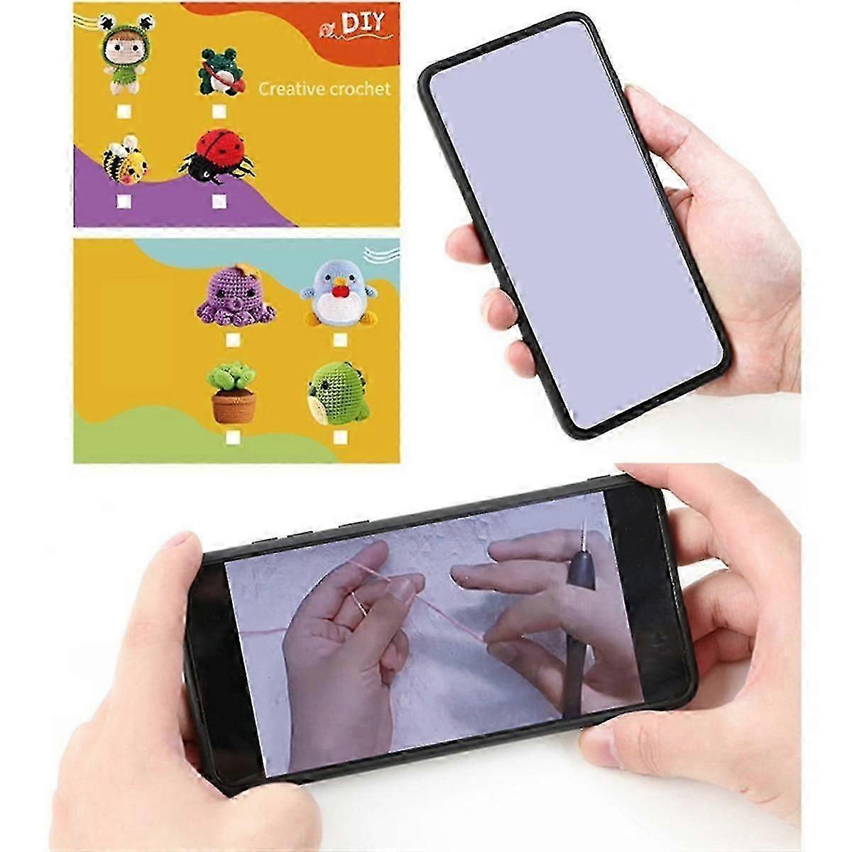 Beginners Animal Crochet Kit with Various Accessories, Instructions, and Video Tutorials Included