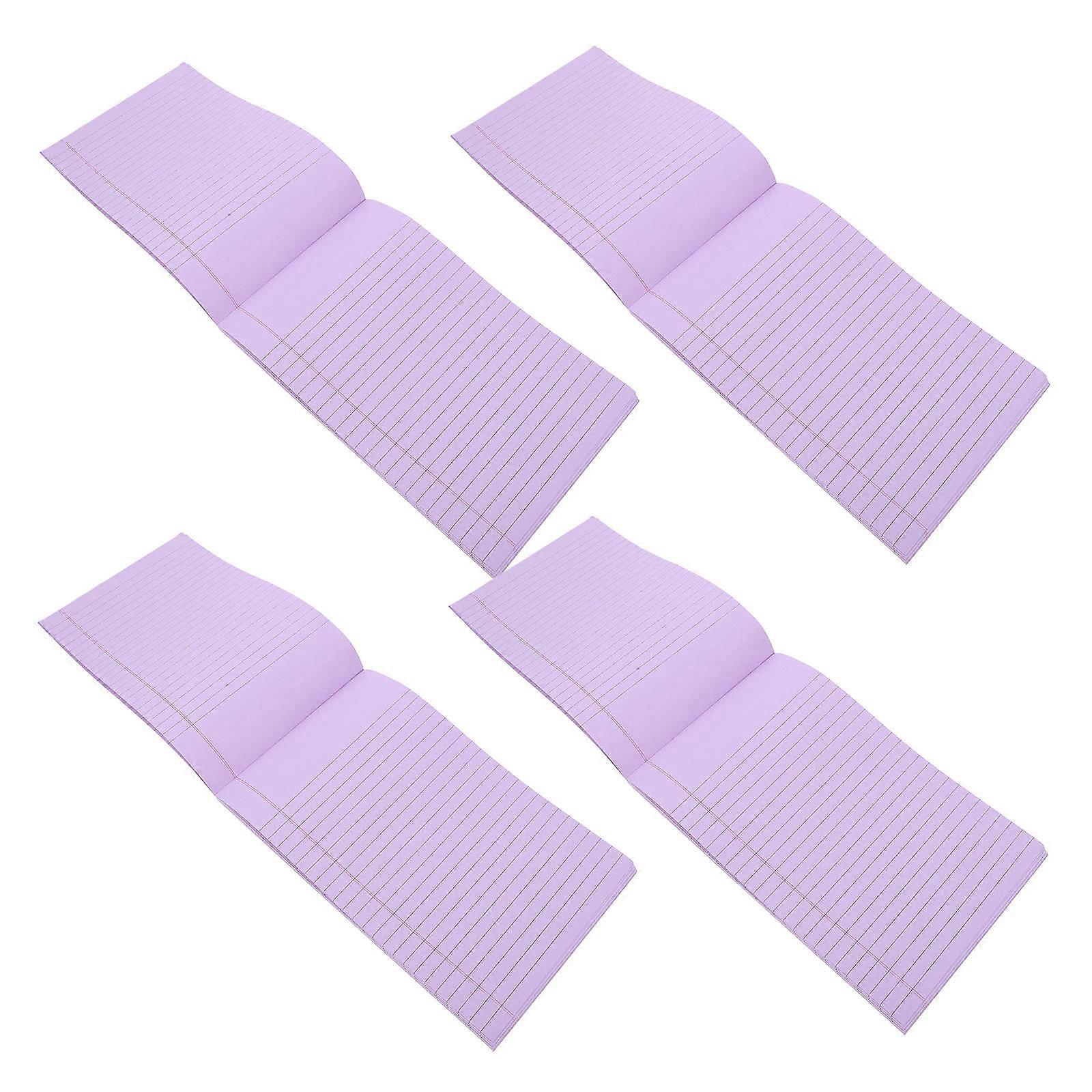 Tearable Notepad A5 Lined Journal Notebook For Office Workers Simple Design 4Pcs