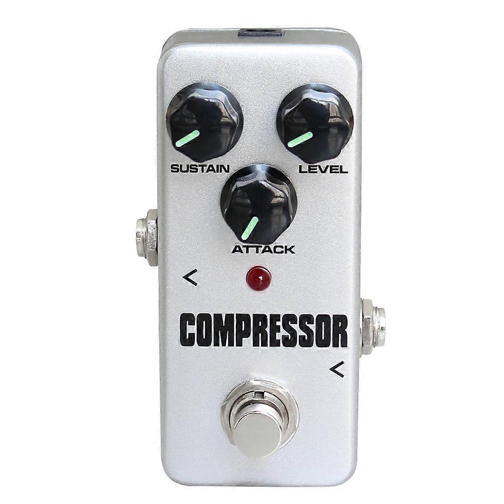 Electric Guitar Effects Pedal Mini Stompbox For Performance And Practice With Low Power Consumption And LED Indicator In White 1Set