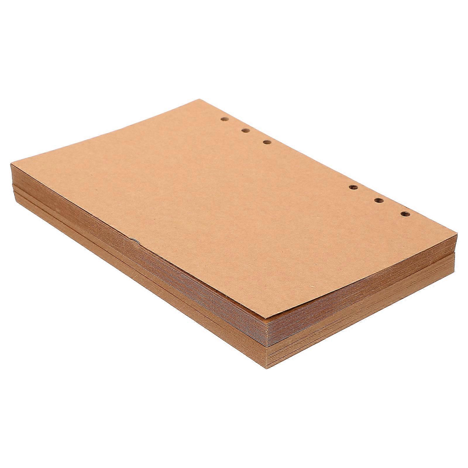 Loose Leaf Notepad Inserts 60 Sheets Light Brown A5 Size Perfect For Office School Use Daily Writing