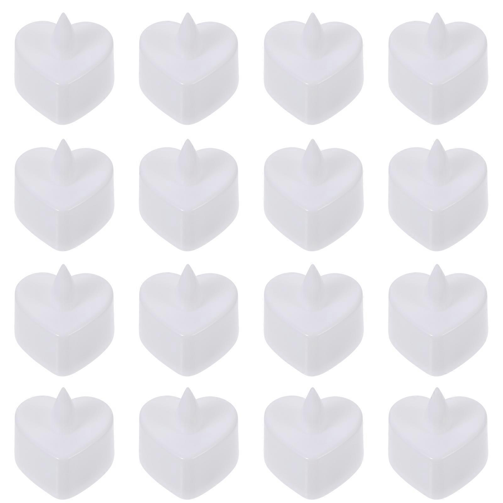 LED Candle Lamp for Decor 48Pcs Heart Shape Colorful Candle Lights