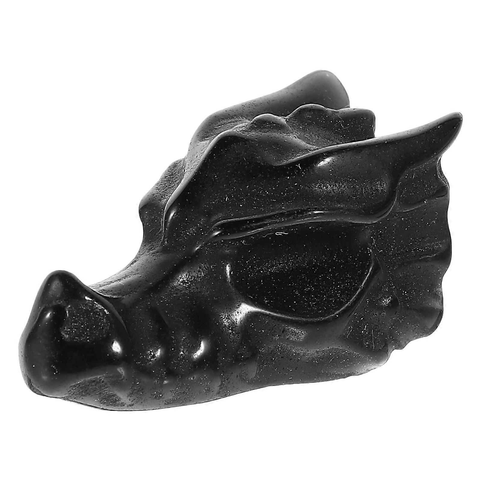 Carving Dragon Skull Crystal Decoration 4Pcs Collection