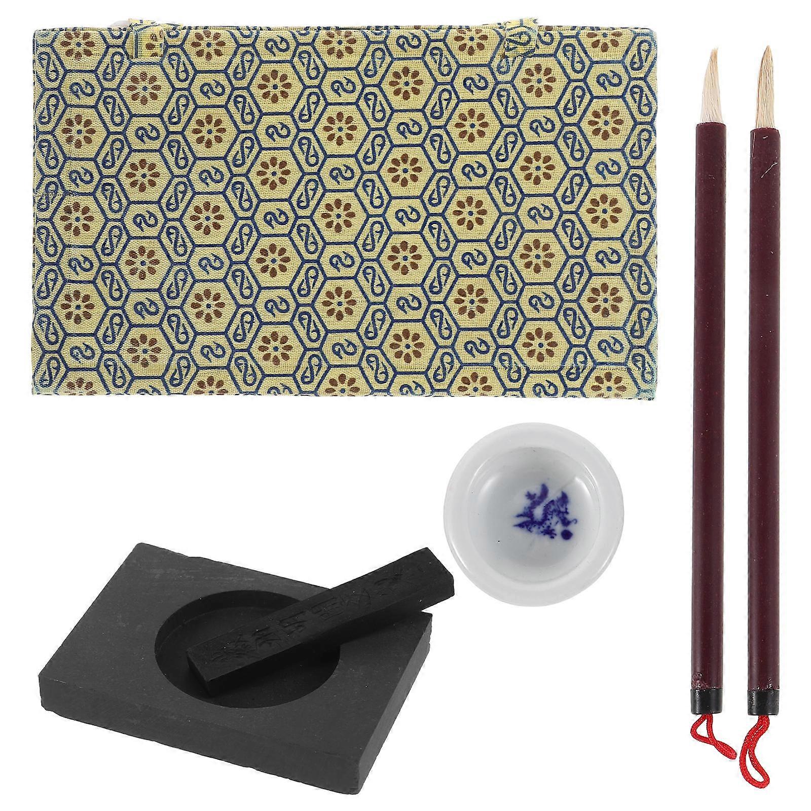 Chinese Calligraphy Set for Beginners with Brush Ink Paper 4Sets