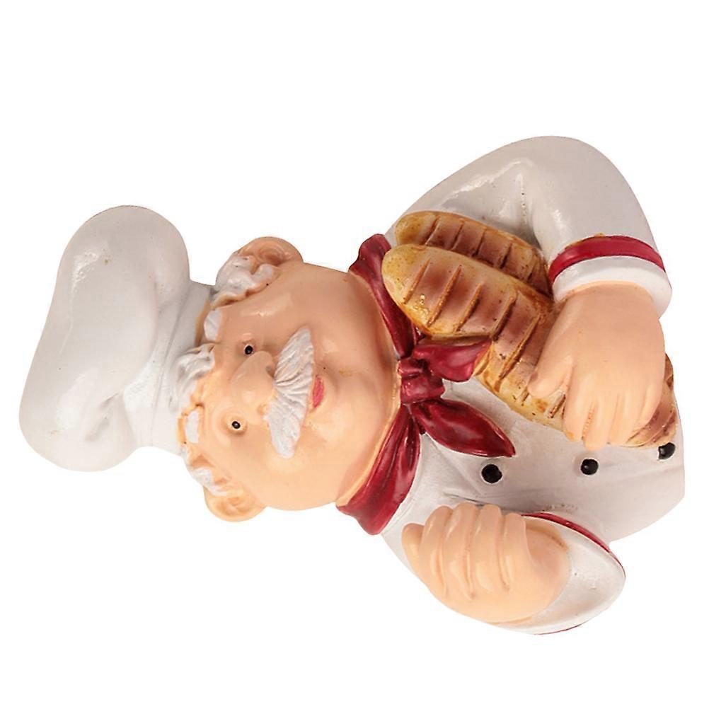 Cable Management Wall Plug Hook Kitchen Accessories Chef Statue Shape with Resin Material for Kitchen Decor 1Pcs