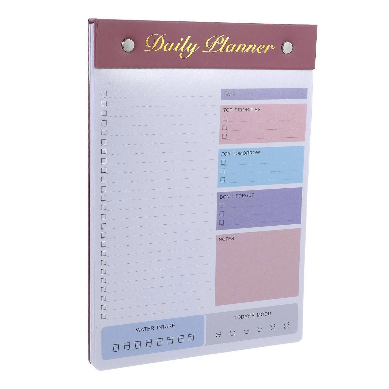 Daily Planner Notepad Note Taking Tool for Students Teachers 10X7X0.6in Lightweight 1Pcs