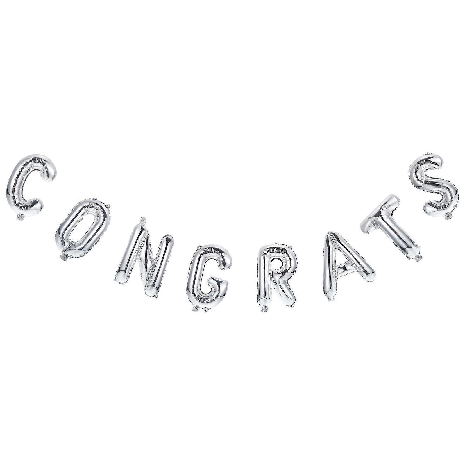 Graduation Balloon for 3Sets Silver Delicate Party Balloon Decoration