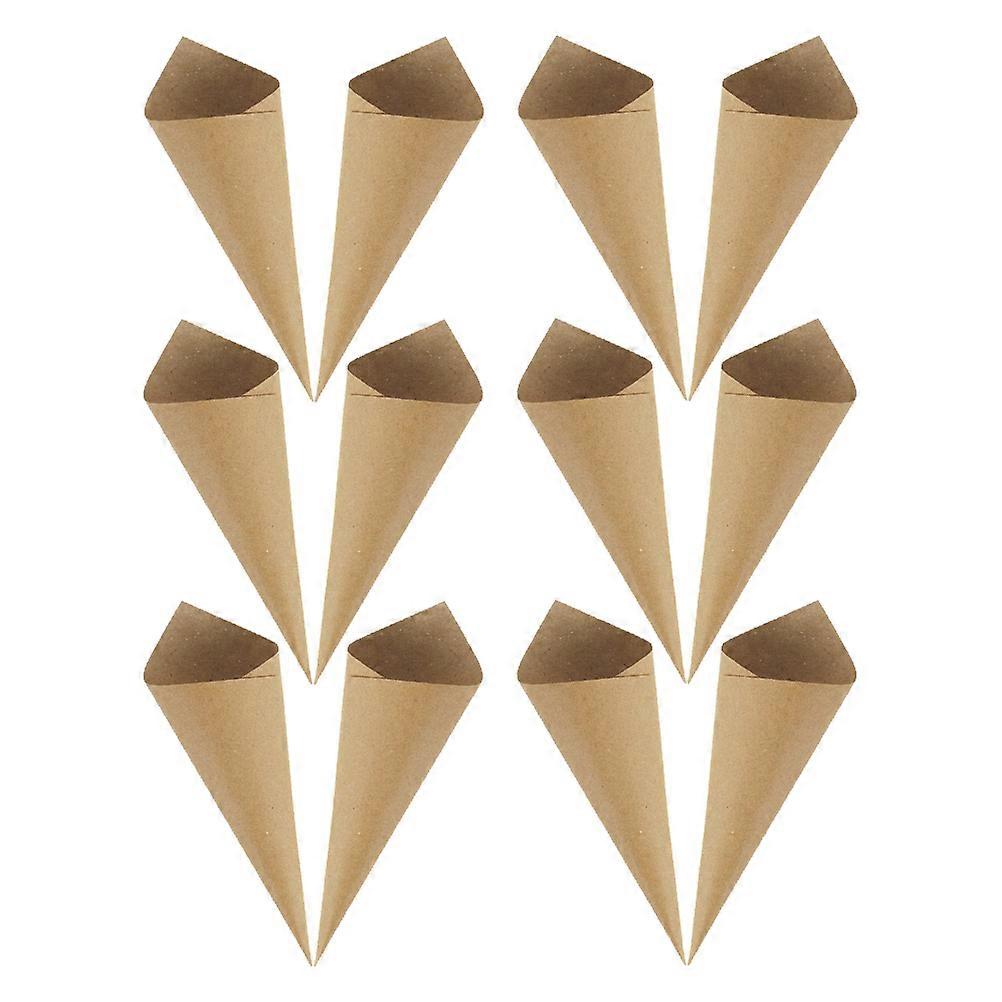Paper Cones for Crafting Confetti Cone 120Pcs Light Brown Paper Candy Holders