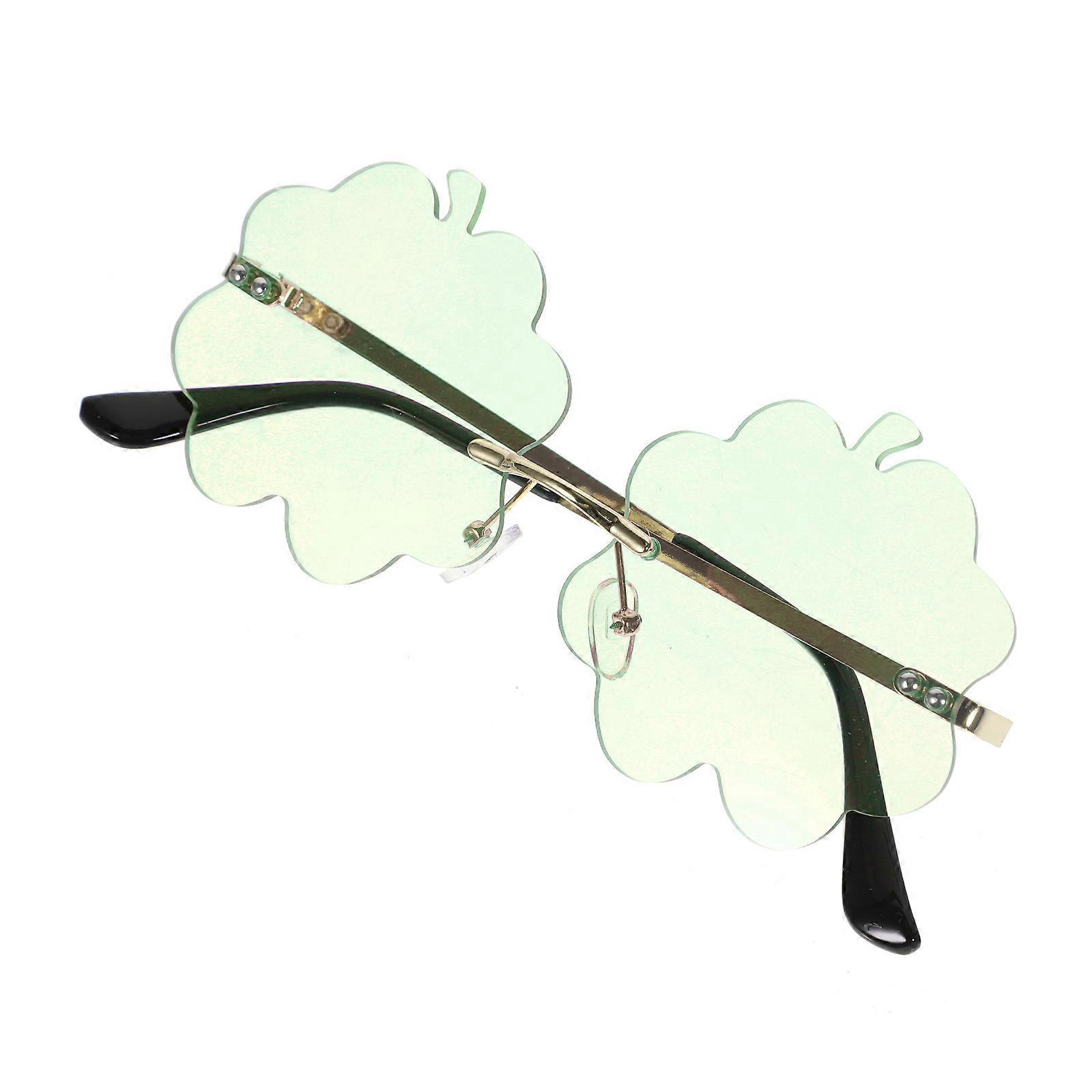 Green Rimless Eyeglasses Sunglasses Prop for 3Pairs Funny Party Wear