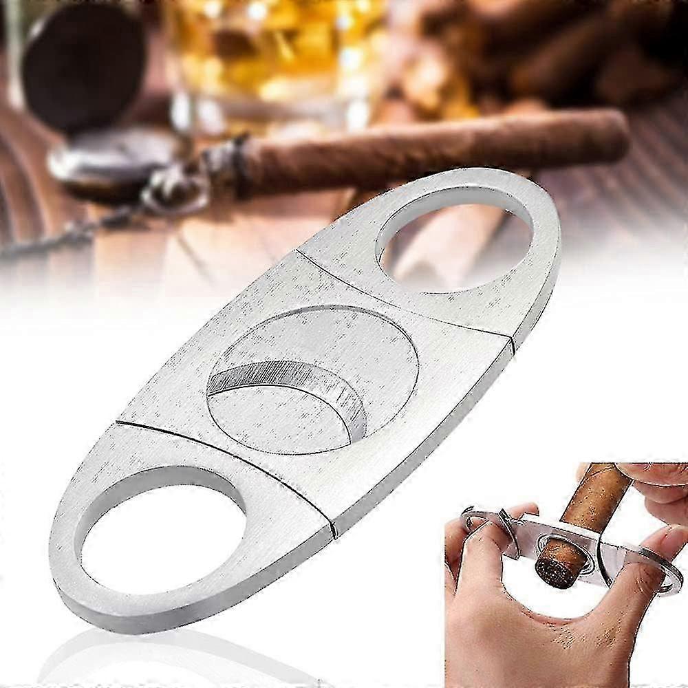 Edelstahl-Zigarrenschneider Guillotine Zigarrenschneider Doppelklingen-Zigarrenschneider Zigarrenliebhaber Zigarrenwerkzeug für Zigarren aller Größen