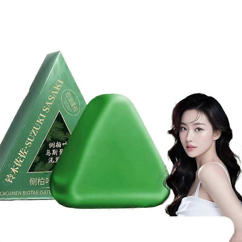 Savon artisanal à l'herbe d'Usman (120 g) pour un nettoyage efficace du cuir chevelu, un renforcement des racines et une réduction de la chute des cheveux.