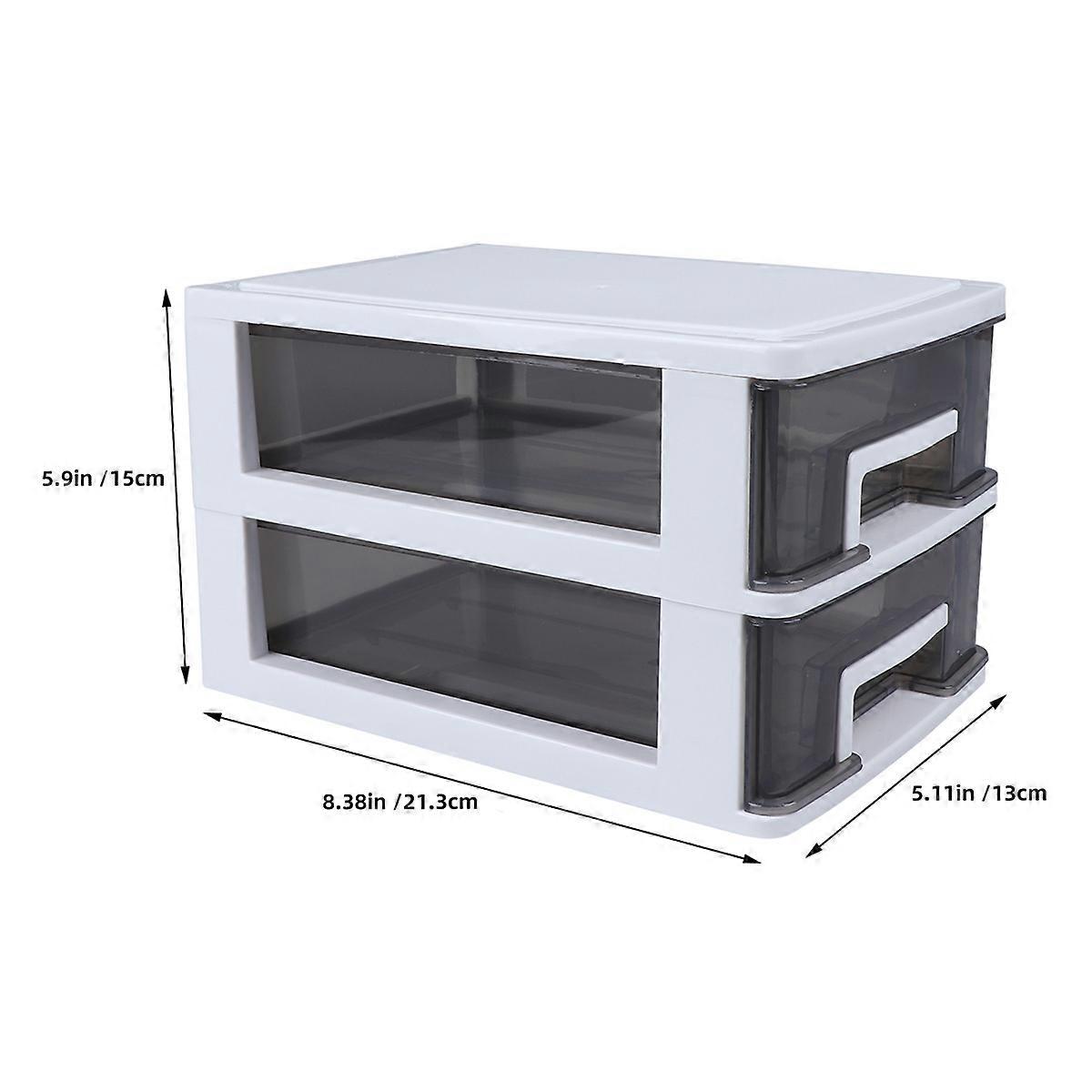 Multi-Layer Storage Shelf Drawer Type Closet for Household 2Pcs Organizer