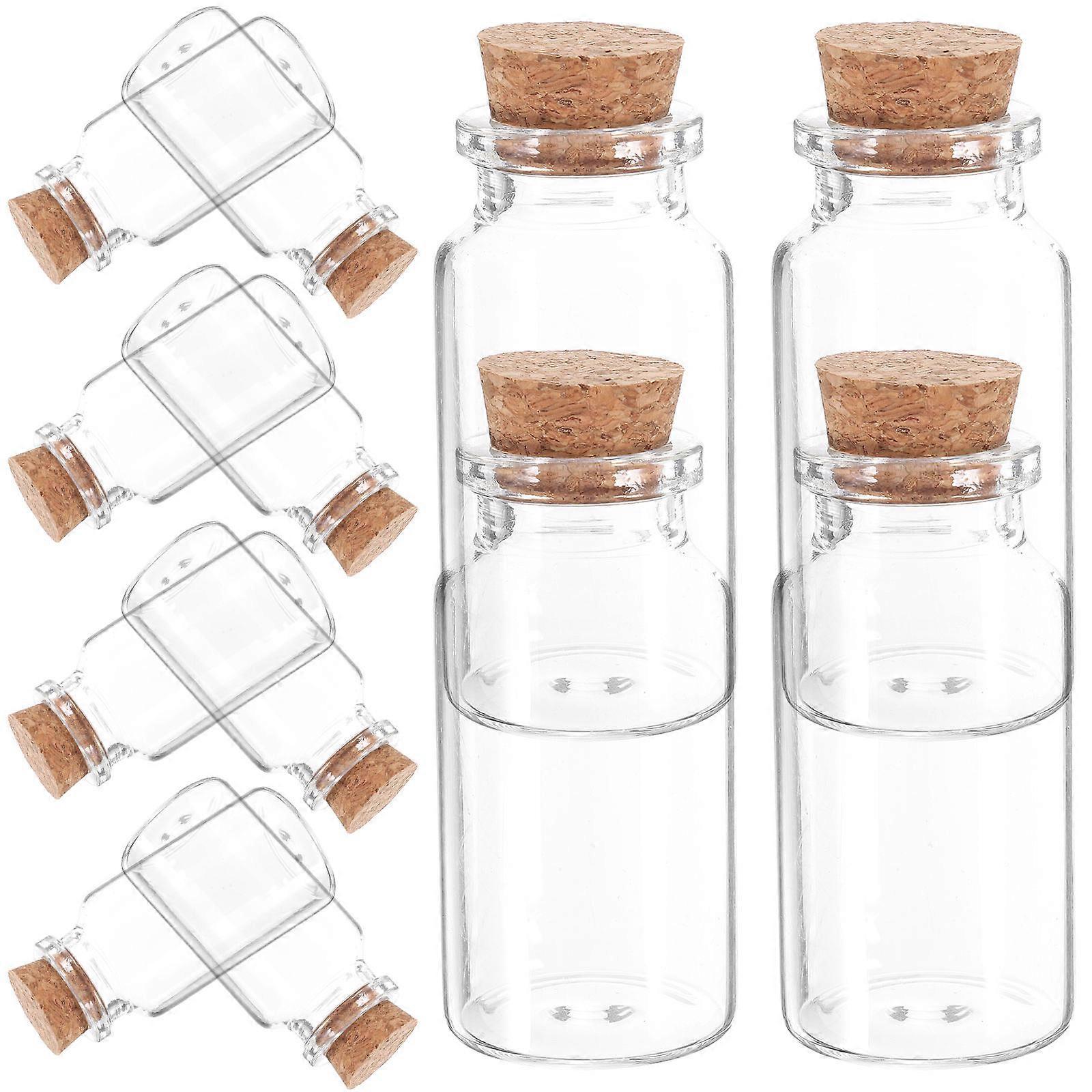 Mini Transparent Glass Bottles Homeowners Diy Projects Good Sealing Effects 12Set