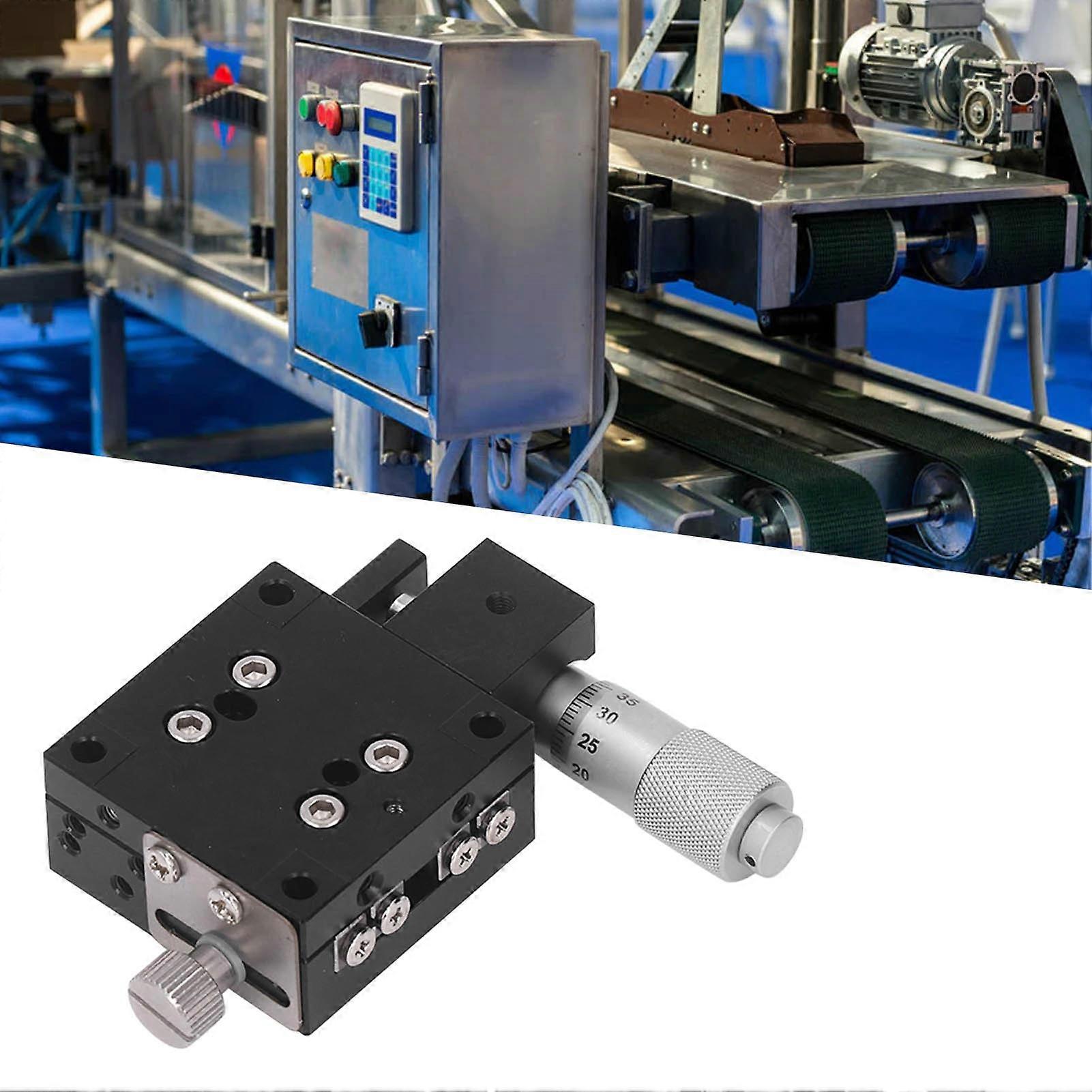 Linear Stage X Axis 40x40mm Manual Micrometer Slider Black