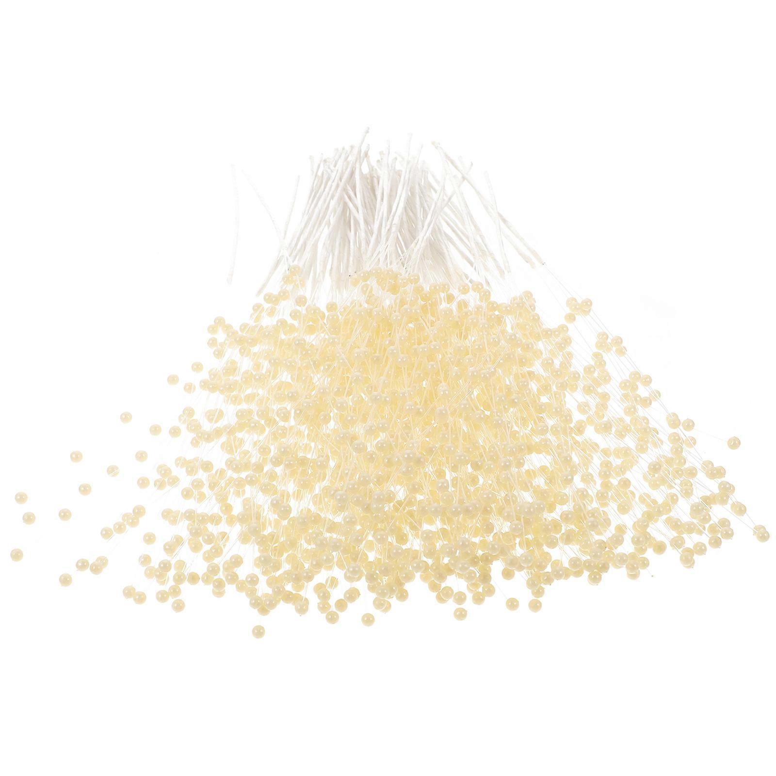 200Pcs Pearls String Beaded Bouquet Sticks Shape Cake Decor Toppers Perfect For Family Gatherings And Birthdays With Design