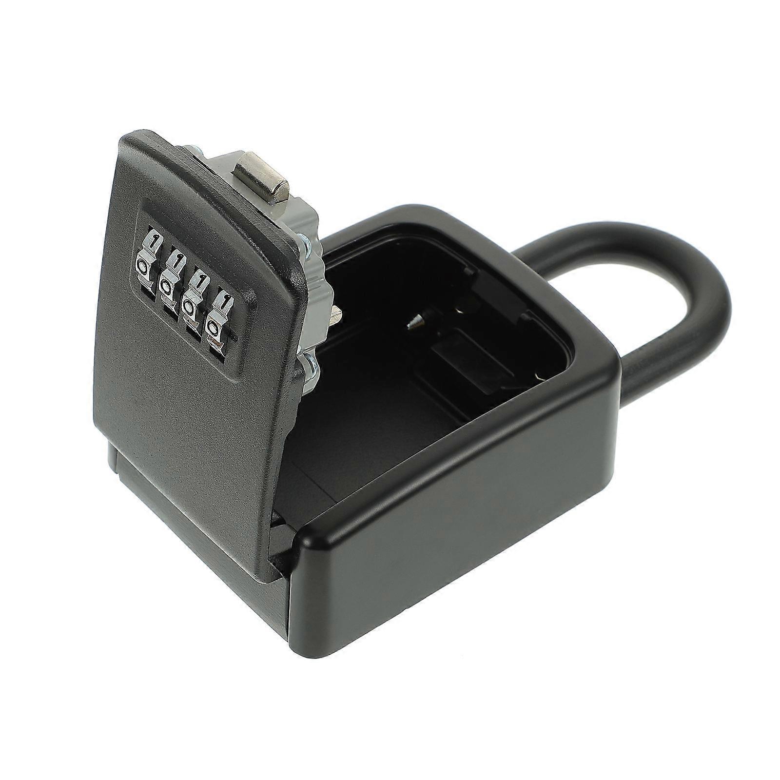 Security Lock Box Portable for Storage 2Pcs Wall Mounted Key Lock Box Black