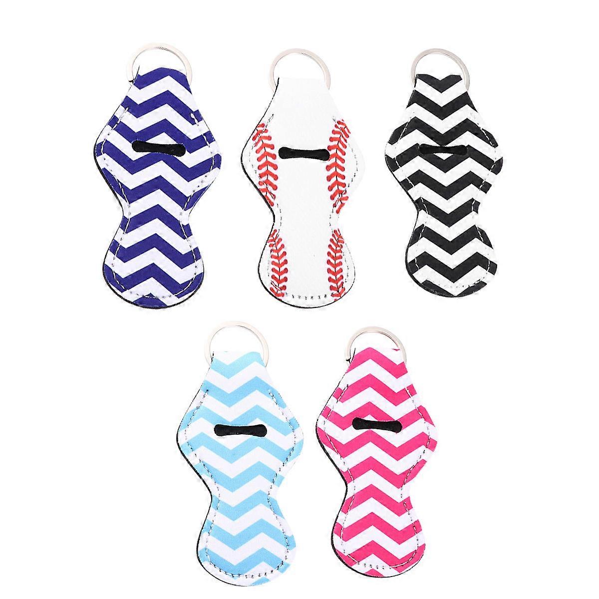 Handbag Hanging Keychain Lipstick Cover for 15Pcs Colorful Neoprene Sleeves