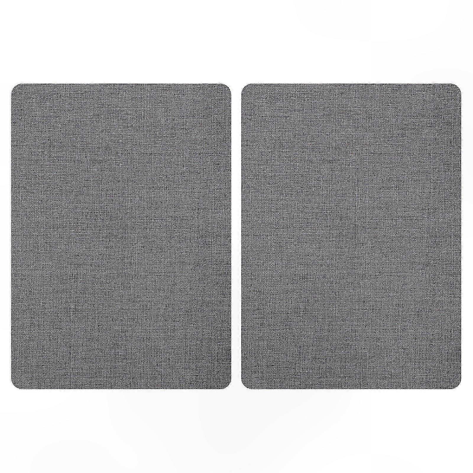 Dark Grey Rectangular Fabric Patches for Sofas, Car Seats, Furniture Repair and Decoration, 2 Pieces