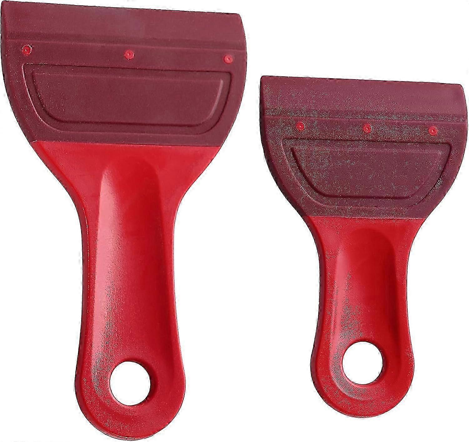 2 Pack Small Scraper Soft Rubber Scraper Screen Printing Scraper Self Adhesive Silk Screen Grid Stencil Painting Scraper for Chalk Paste or Ink Deskto