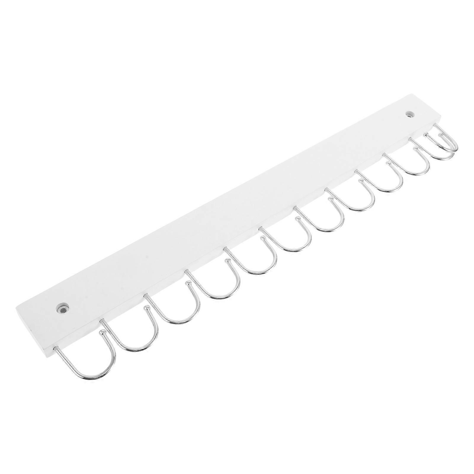 Wall Mounted Coat Hooks Wood for 4Pcs Multi-Functional Hook Rack
