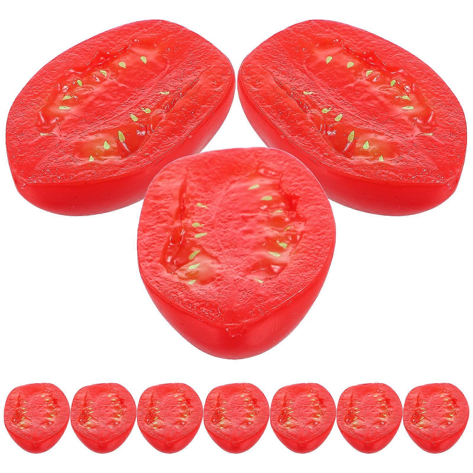 Simulation Vegetable Half Cherry Tomato Models for Decor 30Pcs Red PVC
