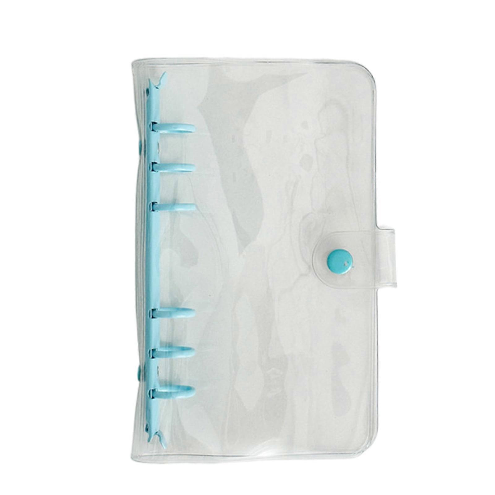 Joyfeel Waterproof Ledger Soft Cover Book A7/A6 Binder Clear A6 Budget Binder Soft Notebook Transparent Shell Office Supplies