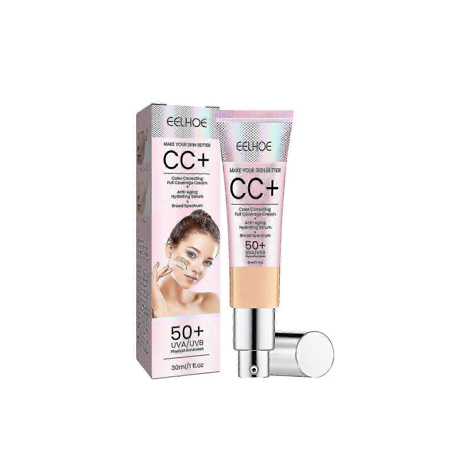 Cc Cream Foundation,skin Tone Adjusting Cc Cream,colour Correcting,full Coverage Foundation With Spf50+,moisturizing Concealer,skincare Cream 30ml