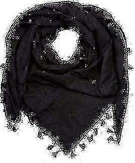 パレスチナのスカーフ、Keffiyeh、アラファトハッタ、タッセル付きワイド、Shemagh Keffiyehアラブ千鳥格子100% -良い