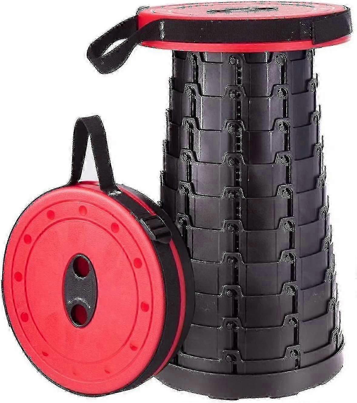 Folding Stool, Portable Folding Chair, Retractable Stool, Outdoor Hiking, Fishing, Hunting, Waiting In Line By Bus-red