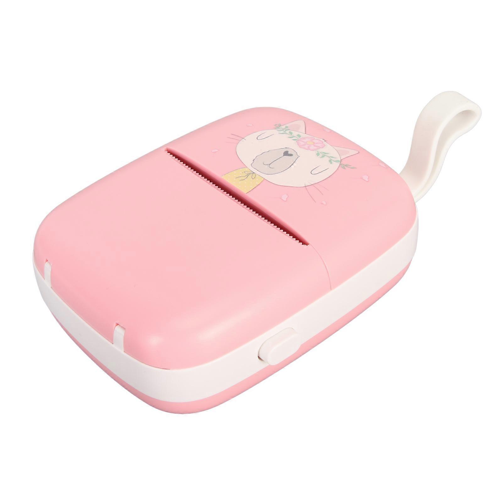 Pocket Thermal Printer Mini Photo Label Maker 10x8x3.5cm Pink