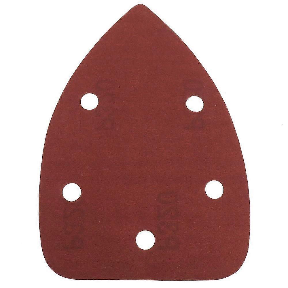 Sanding Pads Triangle 140x98mm, 10 Pcs, Hook And Loop Sandpaper Discs, Grit 401000 (400) Red