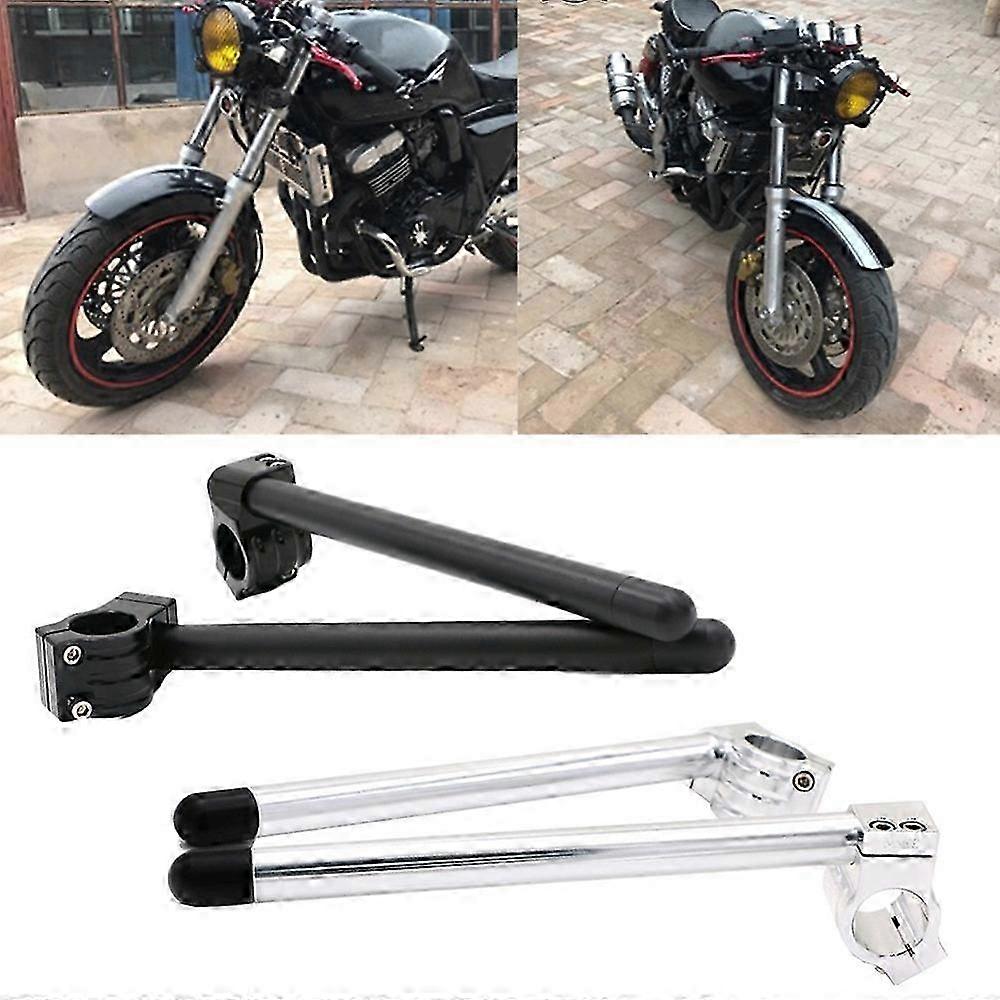 2Pcs/Set Motorcycle Handlebar Racing Adjustable CNC 31/32/33/35/37/39/41/50/51mm Clip On Ons Fork Handlebars Handle Bar #280958 25-26