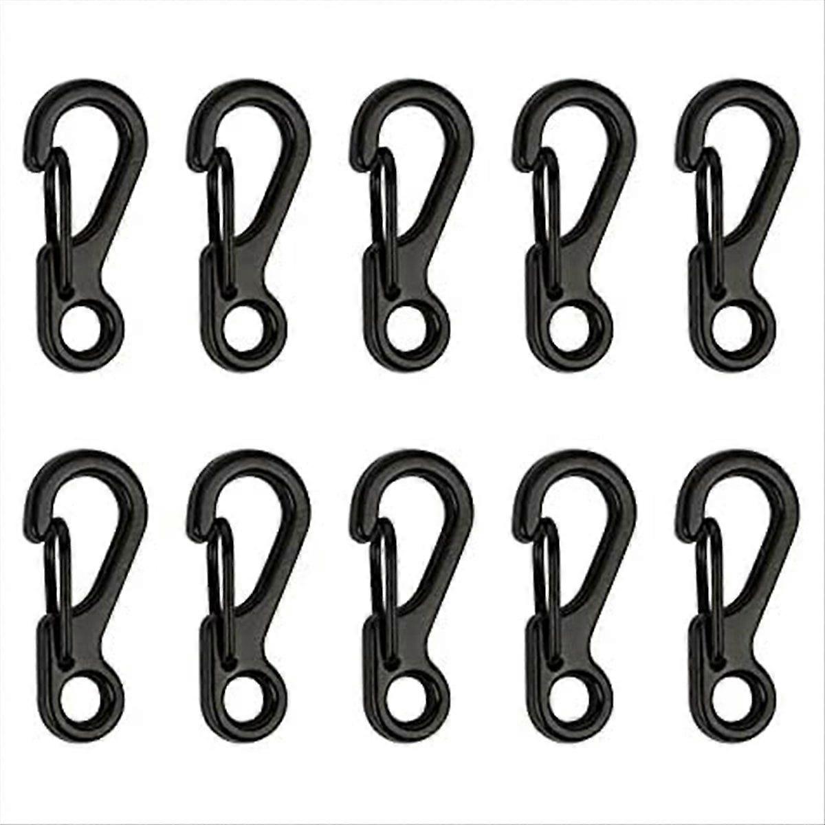 Mini Alloy Carabiner Clip for Backpack Keychains Accessories(Black)