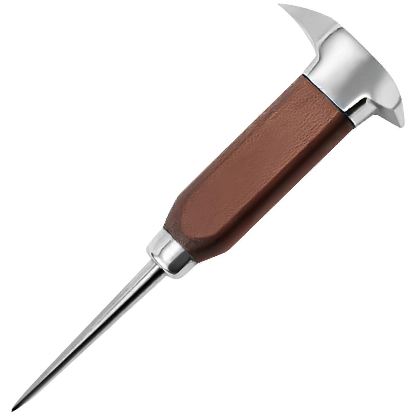 Ice Pick Stainless Steel 6.8Inch DualEnd With Beechwood Handle, Metal Shield, Rust, For Freezer