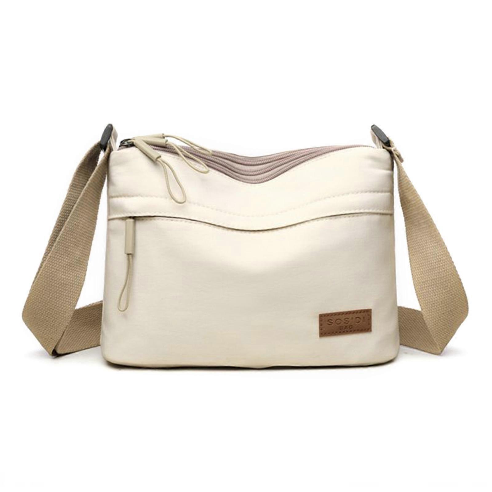 Women's Solid Color Nylon Shoulder Bag Waterproof Lightweight Multi Functional