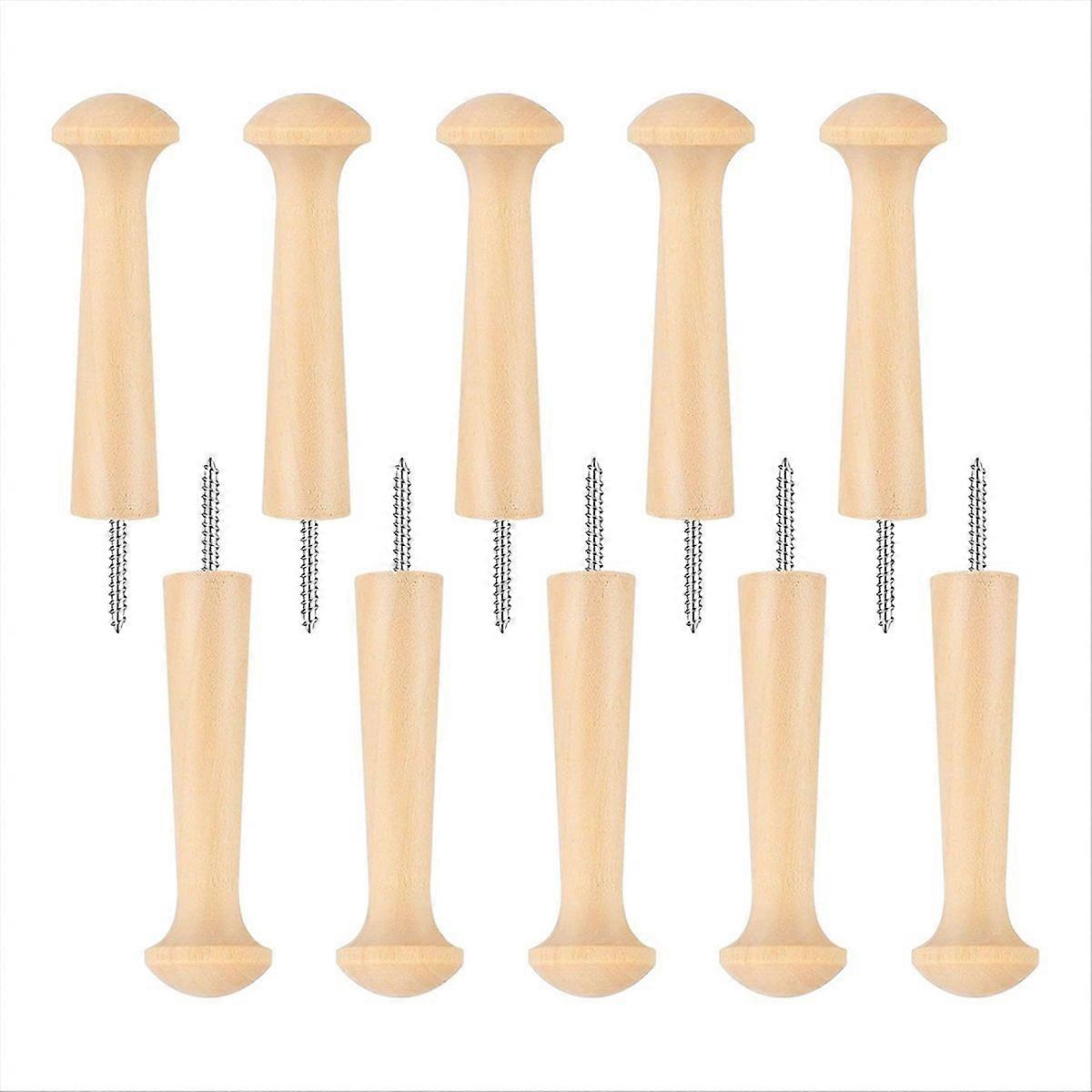 木製シェーカーネイル 10個入り ねじ込み式木製フックシェーカーネイル