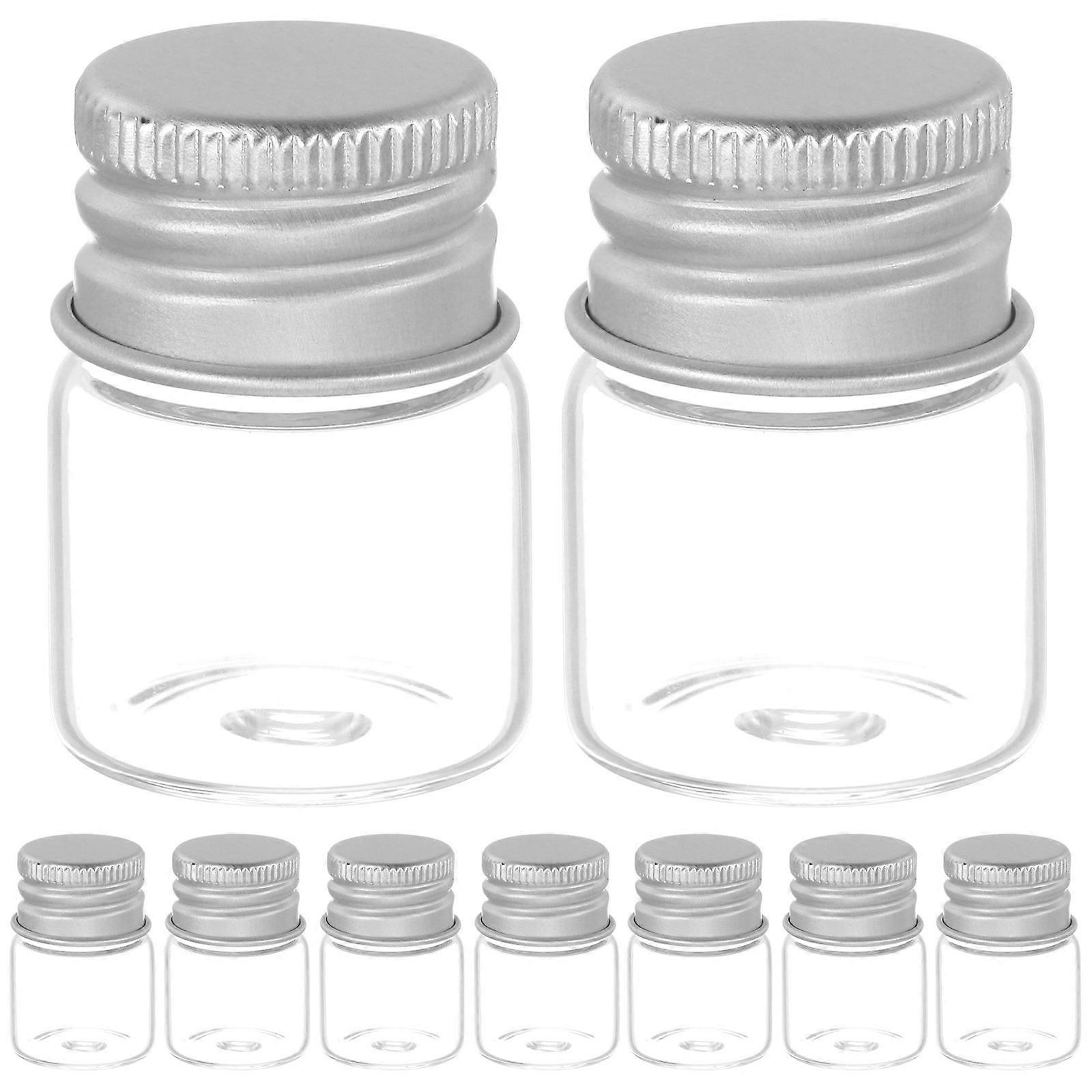 48pcs Tiny Glass Bottles: 5ml Small Glass Bottles With Aluminum Caps Mini Airtight Decorative Containers For Perfume Essential Oils