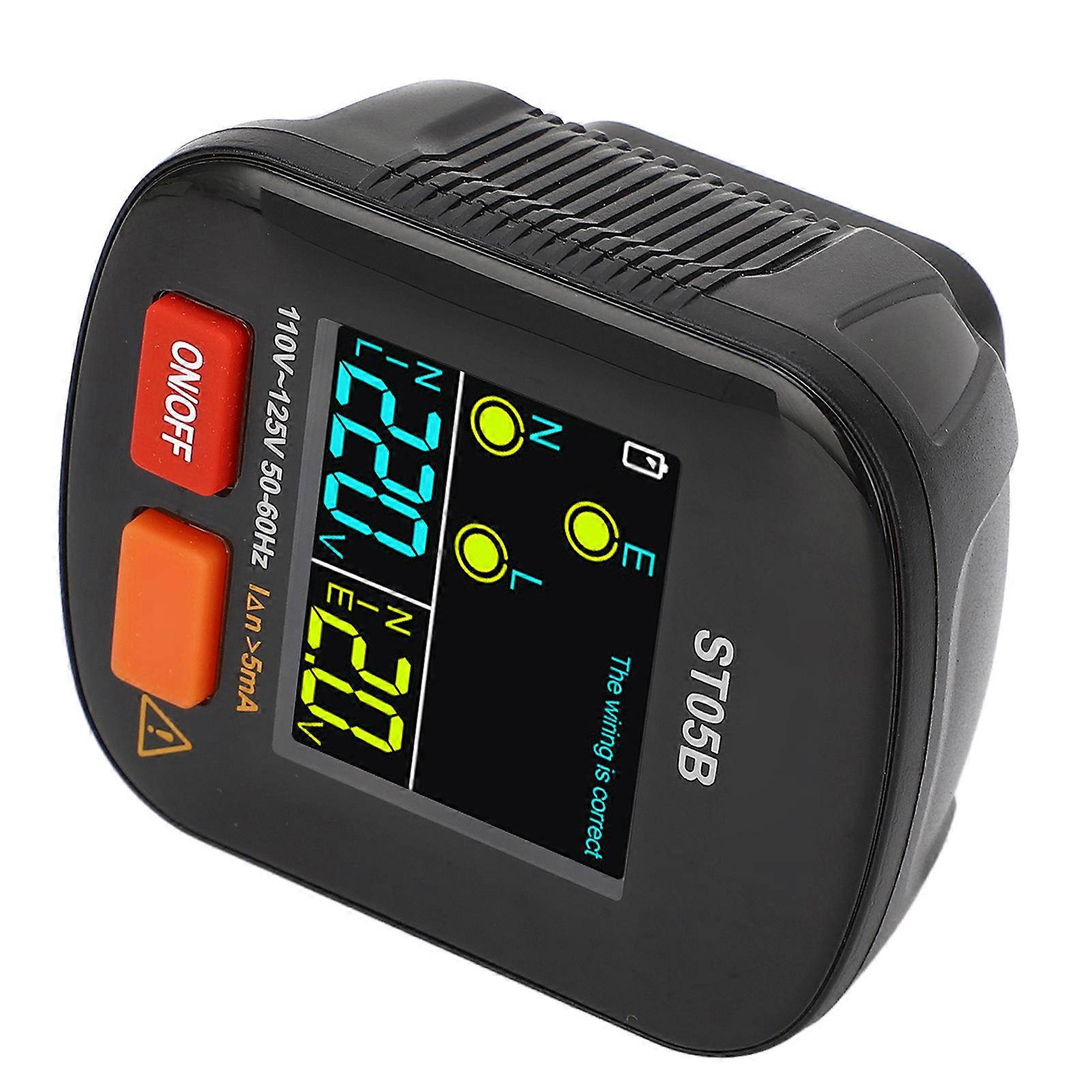 Outlet Checker Electrical Socket Tester Receptacle Detector with LED Display