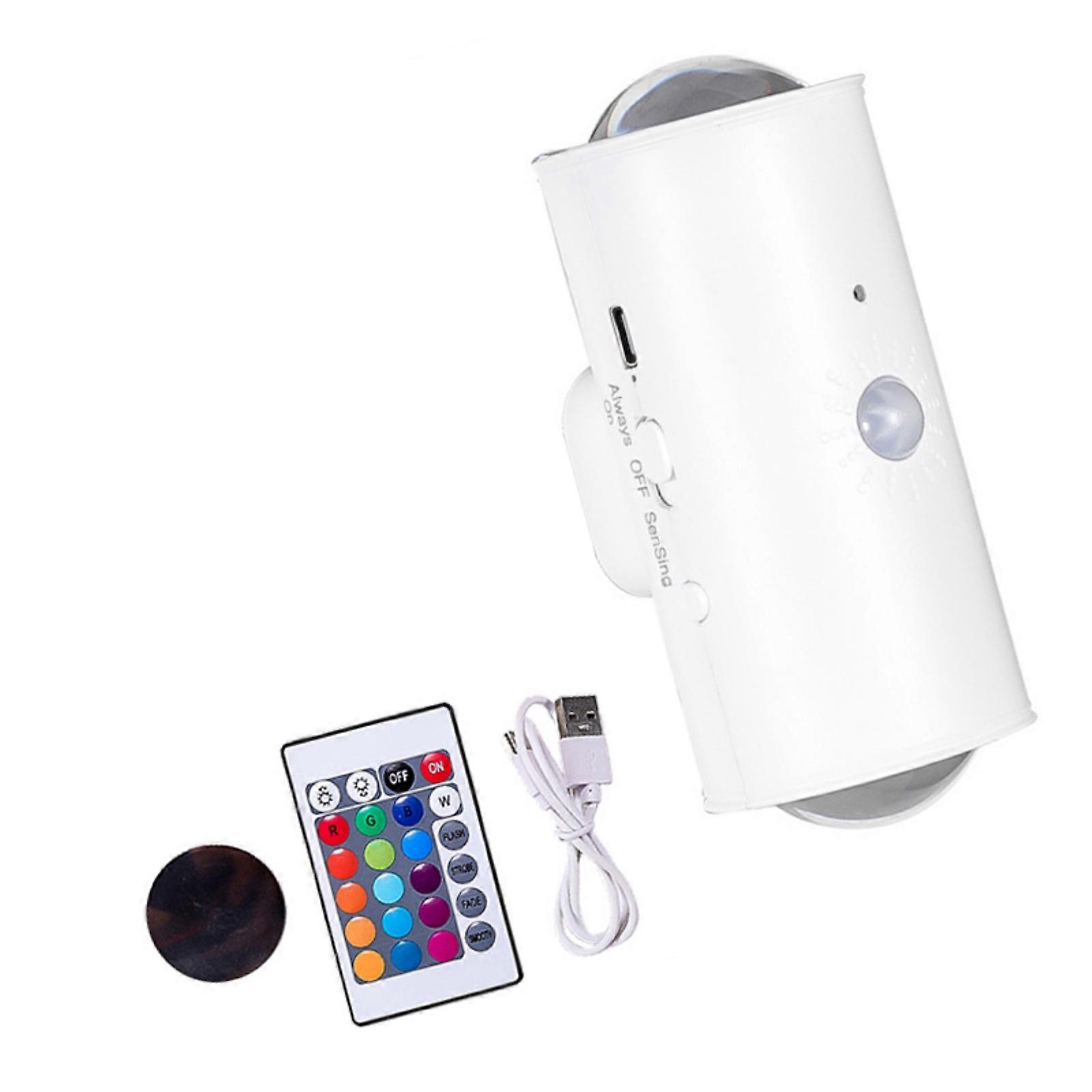 Motion Sensor Magnetic Wall Lamp Bedroom Wall Sconce 16 Color Double head LED Night Light Easy to Install Multicolor