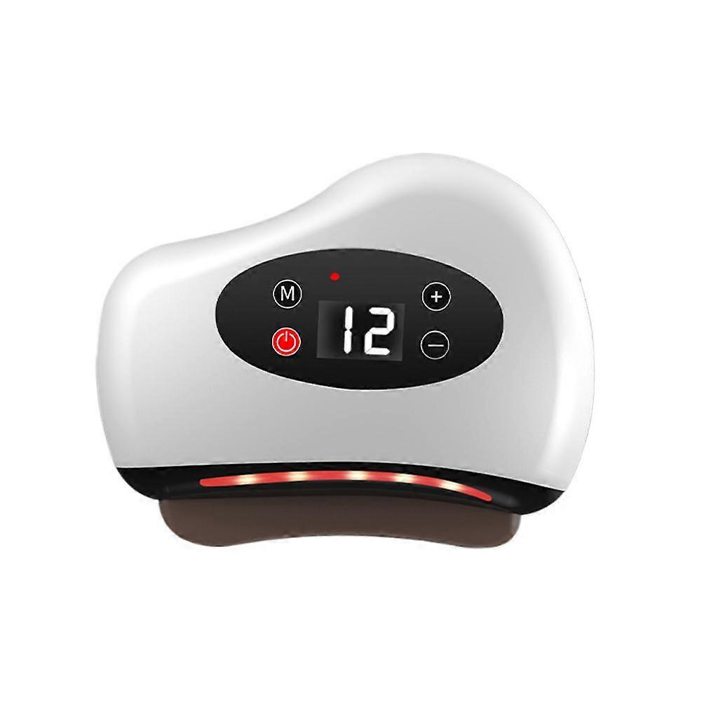 3-in-1 Electric Gua Sha Tool with 42°C Heat 12 Vibration Levels for Face Neck and Body Massage