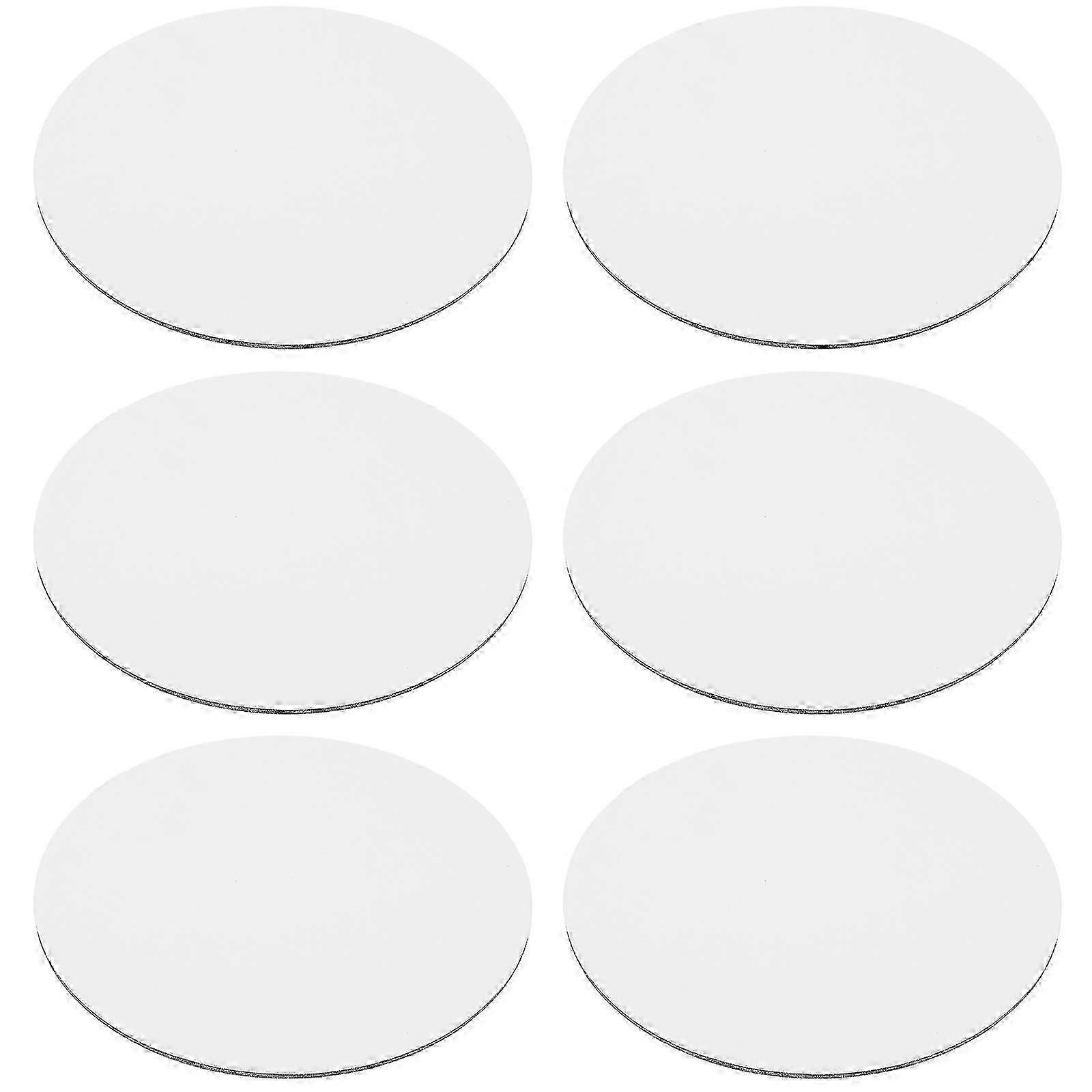 6pcs 20cm Round Canvas Drawing Board Premium Art Painting Board Artist Round Shape Canvas Board Oil Paint Canvas Sketchpad (