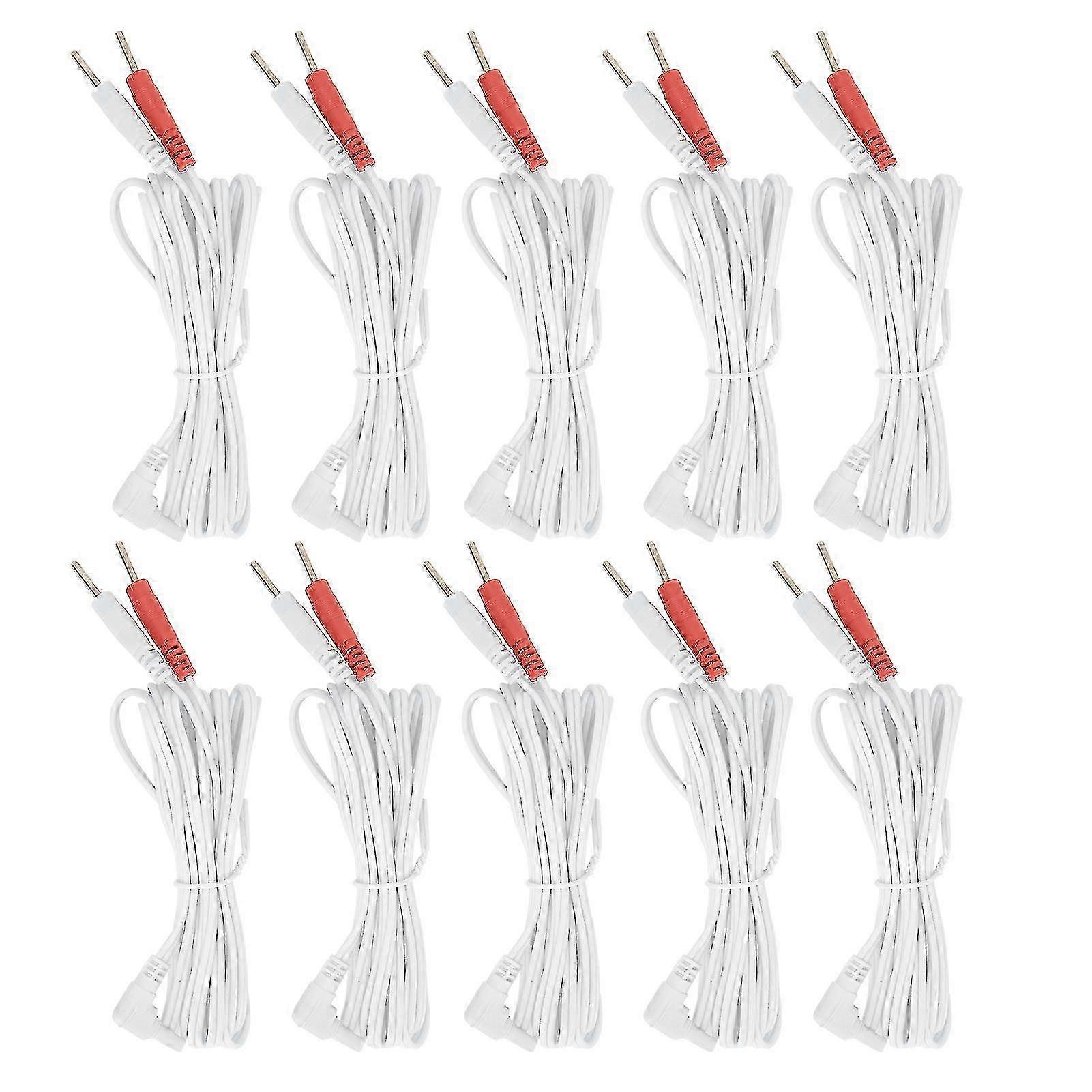 Pin Type TENS Lead Wire - 2-in-1 Function, 1.8m, 10pcs