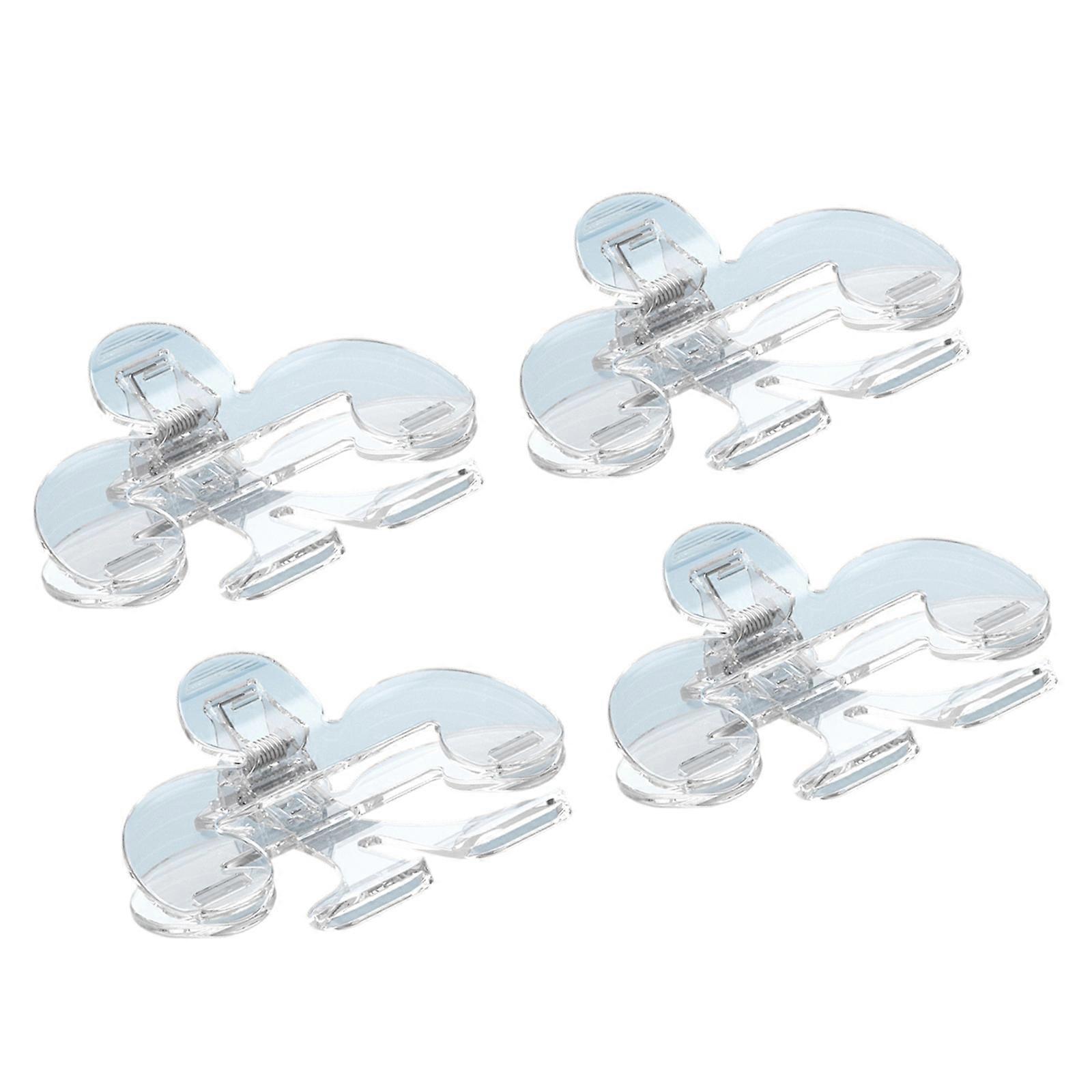 Set Of 4 Paper Clamp Document Organiser Clip Multipurpose Paper Clip File Paper Clip for Craft Photo File Organization  Ice white