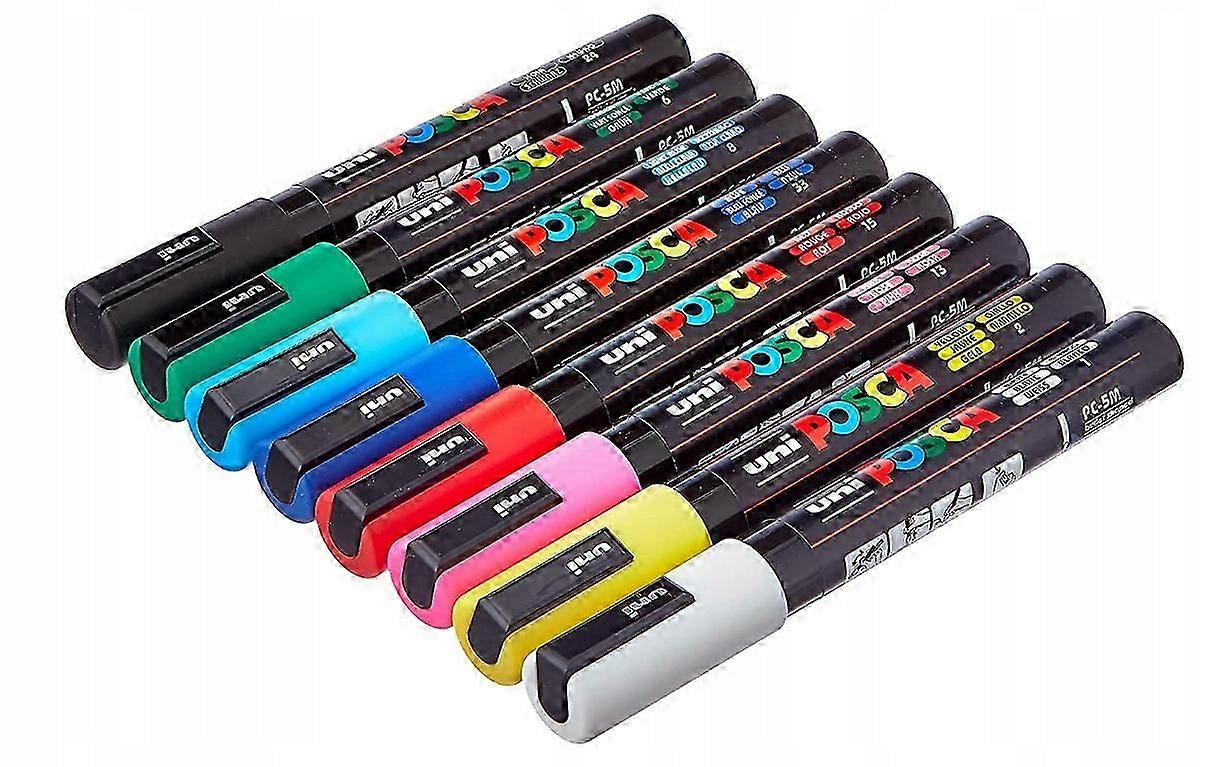 Set Of Decorative Pigent Markers 8 Colors Uni, Ideal For Children