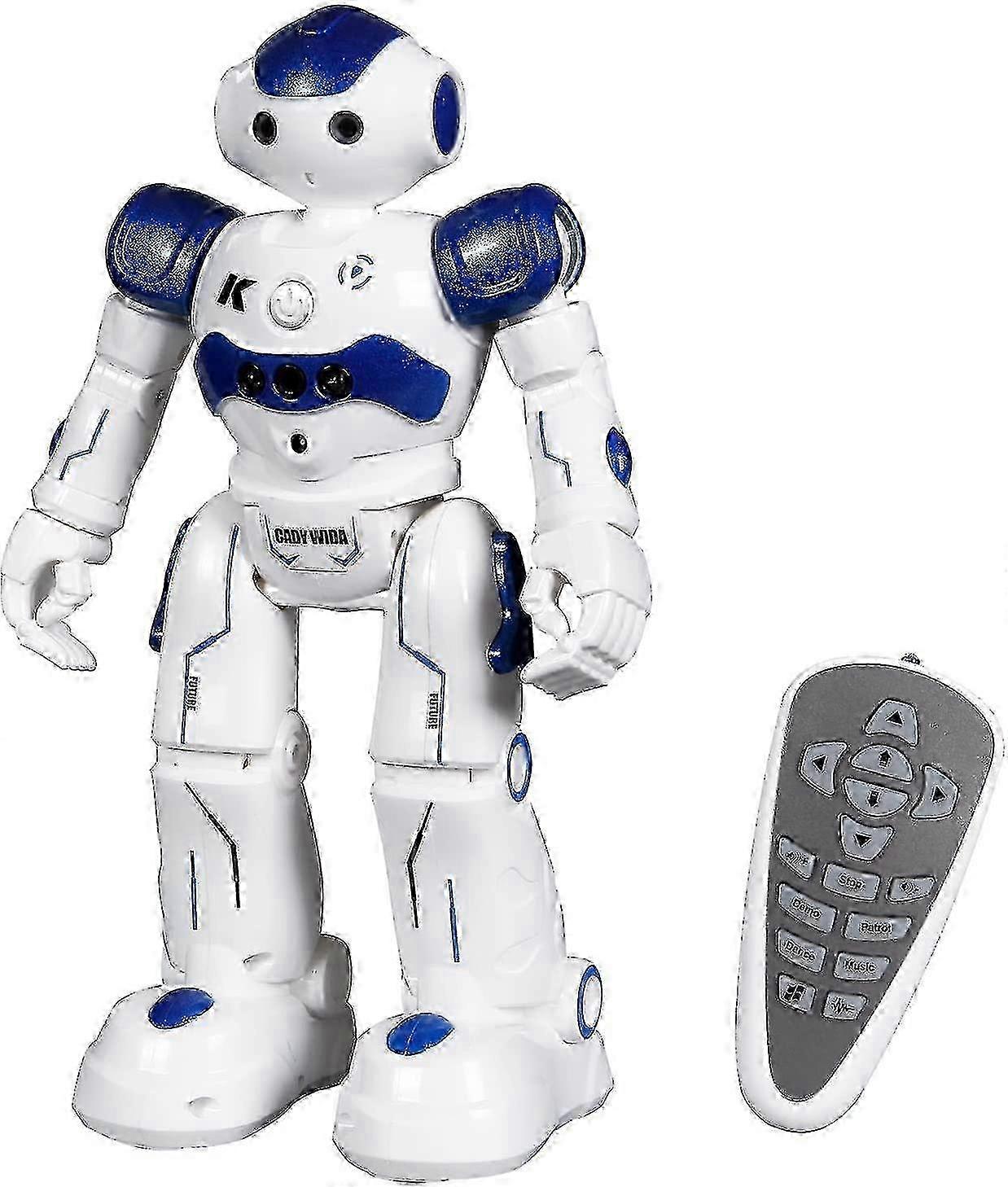 Rc Robot Toy, Gesture Sensing Remote Control Robot For Kid 3-8 Year Birthday Gift Present, Blue
