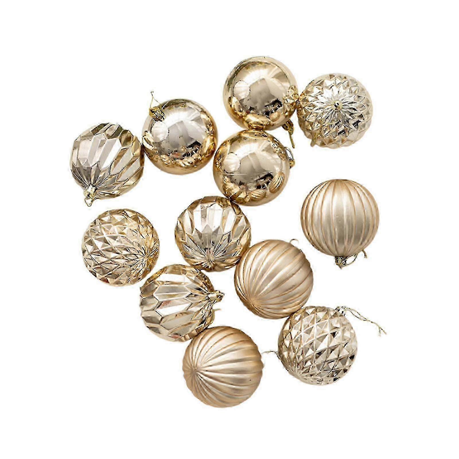12Pcs Christmas Baubles Ornaments, Xmas Tree Decorations for Holiday Home Party Decor 2025