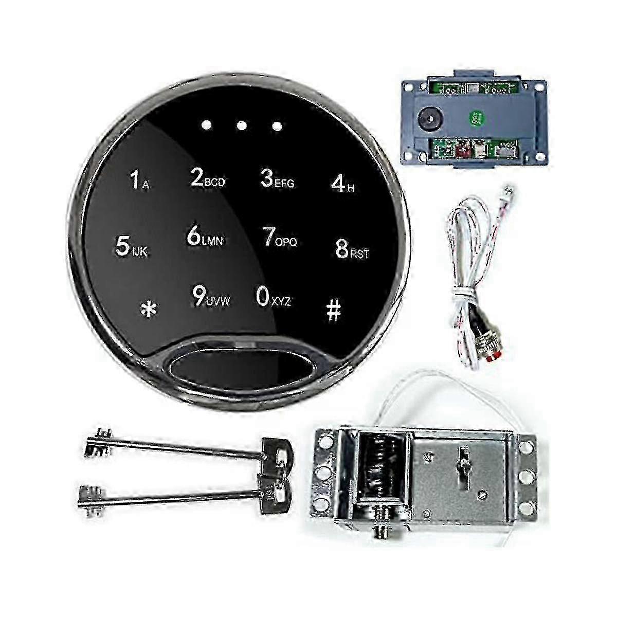 Electronic Safe Lock Replacement Kit with Digital Keypad, Solenoid Lock & 2 Override Keys for Europe 2025