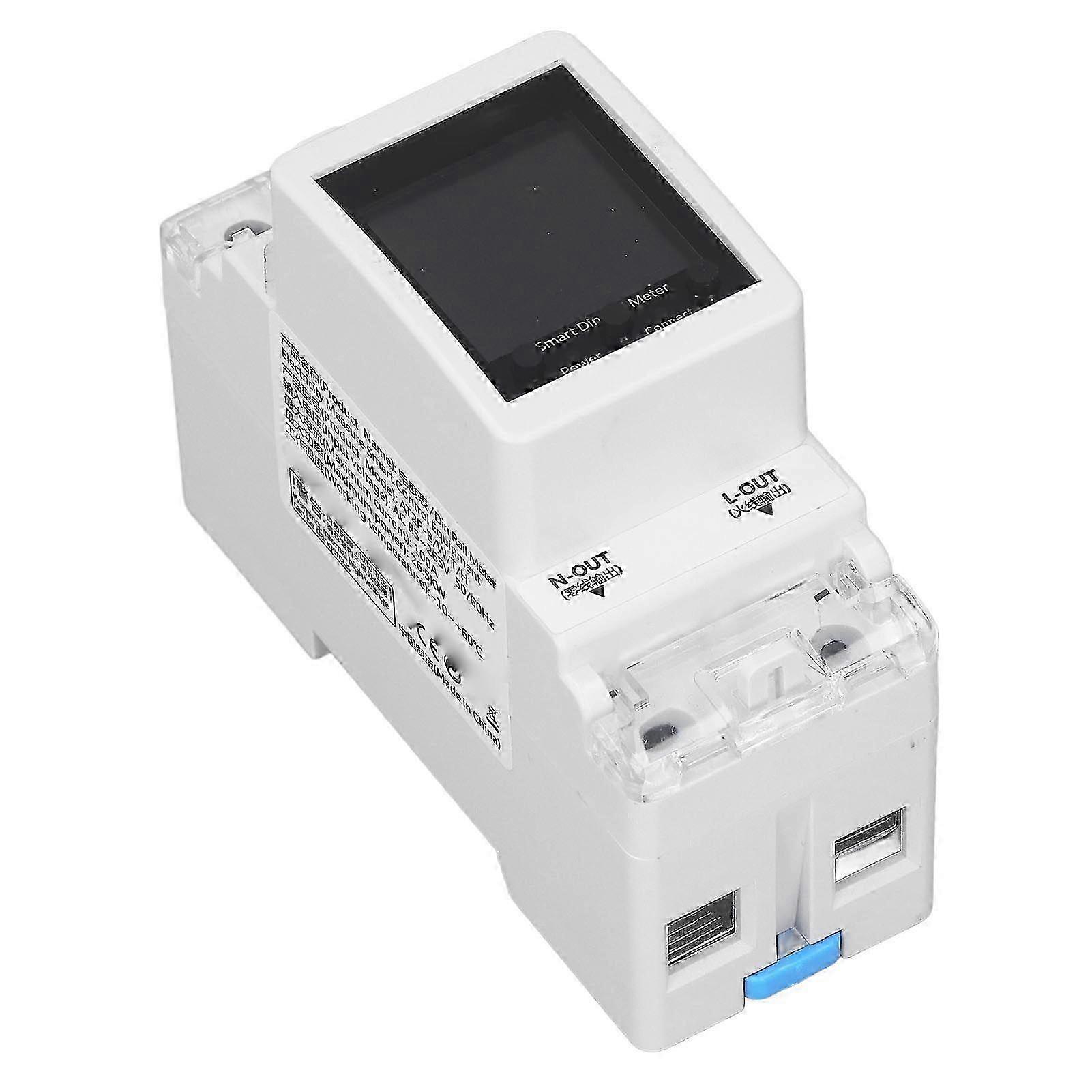 WiFi Smart Energy Meter Single Phase Electricity Usage Monitor DIN Rail Digital Power Meter AC85265VHwy