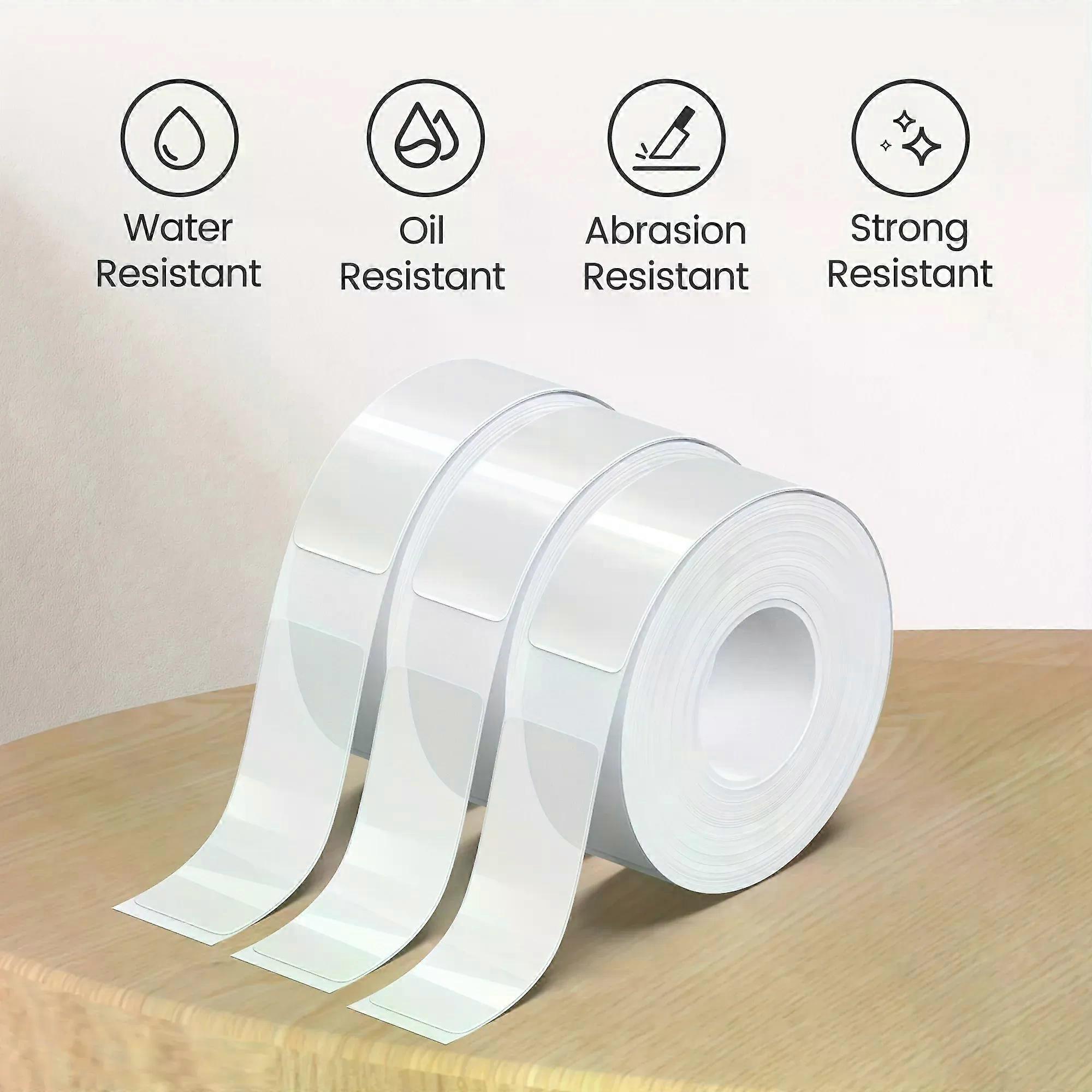 14x40mm (055x15in) transparent label machine tape transparent DIY label paper compatible with P15/M1 label printing paper