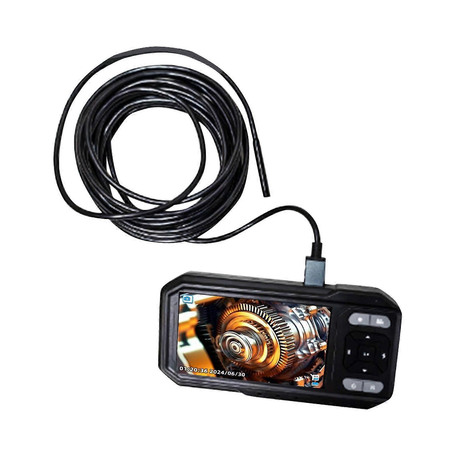 1080P Twist Fiberscope Camera 5 Foot IPS Double Display IP67 Impermeable 4 Hour Runtime Home Professional Use Multicolor